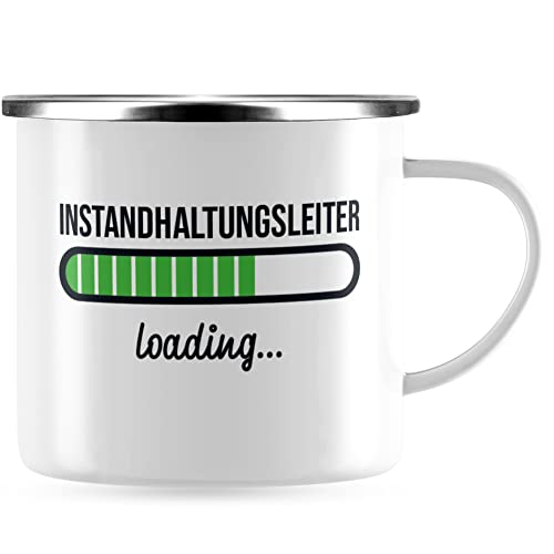 JUNIWORDS Emaille-Tasse, Instandhaltungsleiter loading, Silberner Tassenrand (6201234) von JUNIWORDS