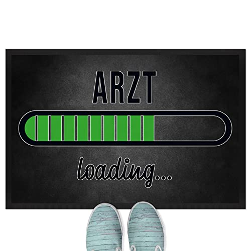 JUNIWORDS Fußmatte, Arzt Loading, 60 x 40 cm, mit Gummirand (1004395) von JUNIWORDS