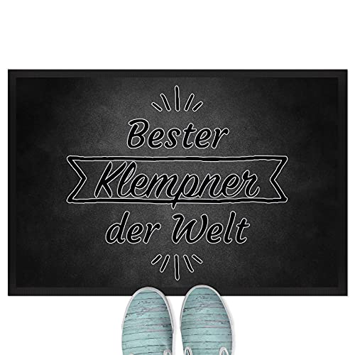 JUNIWORDS Fußmatte, Bester Klempner der Welt (1002492), 75 x 50 cm, mit Gummirand von JUNIWORDS