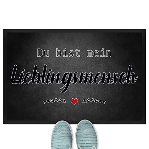 JUNIWORDS Fußmatte, Du bist Mein Lieblingsmensch, 60 x 40 cm, mit Gummirand (1008242) von JUNIWORDS