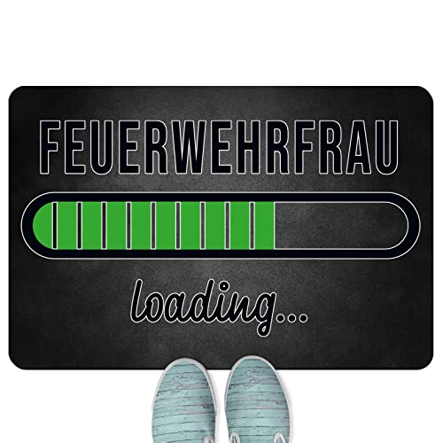JUNIWORDS Fußmatte, Feuerwehrfrau Loading, 60 x 40 cm, randlos (1004458) von JUNIWORDS