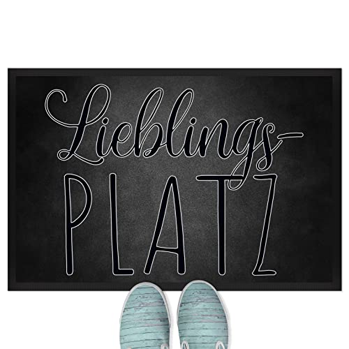 JUNIWORDS Fußmatte, Lieblingsplatz, 75 x 50 cm, mit Gummirand von JUNIWORDS