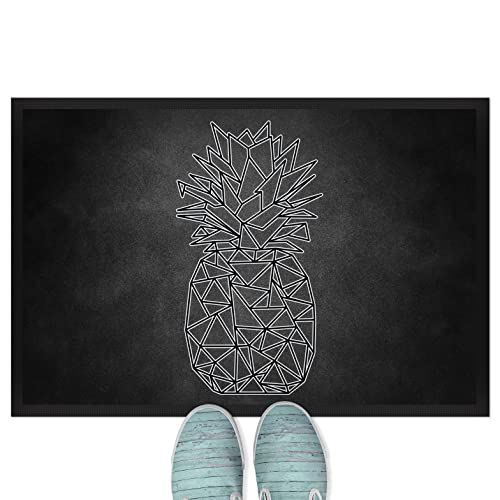 JUNIWORDS Fußmatte, Origami Ananas, 60 x 40 cm, mit Gummirand von JUNIWORDS