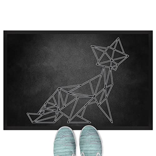 JUNIWORDS Fußmatte, Origami Fuchs, 120 x 80 cm, mit Gummirand von JUNIWORDS