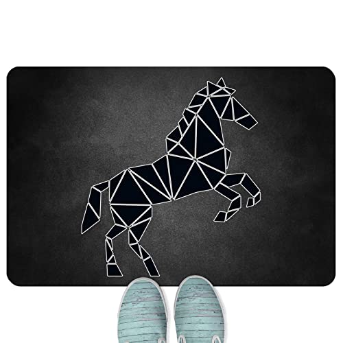 JUNIWORDS Fußmatte, Origami Pferd Fläche, 60 x 40 cm, randlos (1004285) von JUNIWORDS