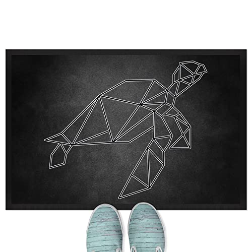 JUNIWORDS Fußmatte, Origami Schildkröte, 60 x 40 cm, mit Gummirand von JUNIWORDS