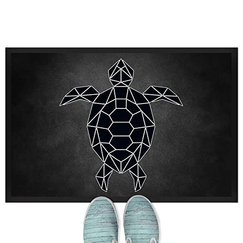 JUNIWORDS Fußmatte, Origami Schildkröte Fläche, 60 x 40 cm, mit Gummirand (1009041) von JUNIWORDS
