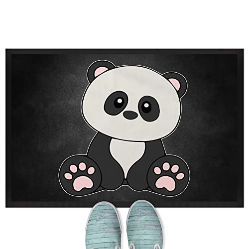 JUNIWORDS Fußmatte, Panda, 60 x 40 cm, mit Gummirand von JUNIWORDS