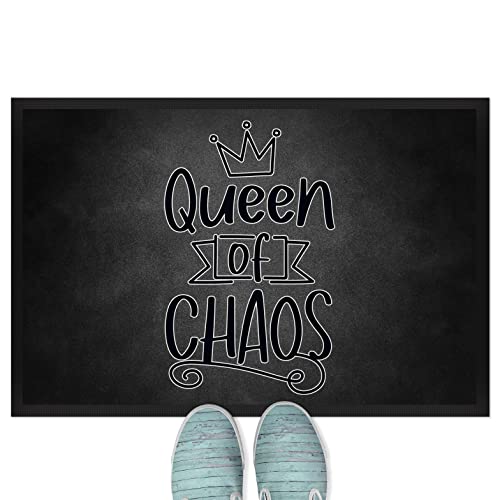 JUNIWORDS Fußmatte, Queen of Chaos, 60 x 40 cm, mit Gummirand von JUNIWORDS