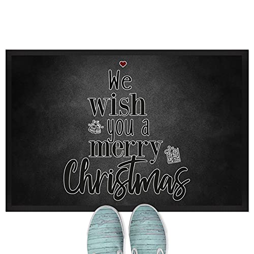 JUNIWORDS Fußmatte, We Wish You a Merry Christmas, 75 x 50 cm, mit Gummirand JUNIWORDS Fußmatte, We Wish You a Merry Christmas, 75 x 50 cm, mit Gummirand von JUNIWORDS