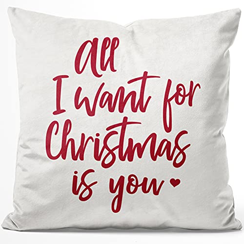 JUNIWORDS Kissen, All I Want for Christmas is You, 40 x 40 cm, Flauschig Samtweich Weich JUNIWORDS Kissen, All I Want for Christmas is You, 40 x 40 cm, Flauschig Samtweich Weich von JUNIWORDS