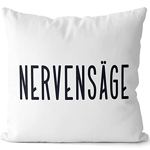 JUNIWORDS Kissen, Nervensäge, 40 x 40 cm, 2-farbig, Weiß-Dunkelrot JUNIWORDS Kissen, Nervensäge, 40 x 40 cm, 2-farbig, Weiß-Dunkelrot von JUNIWORDS