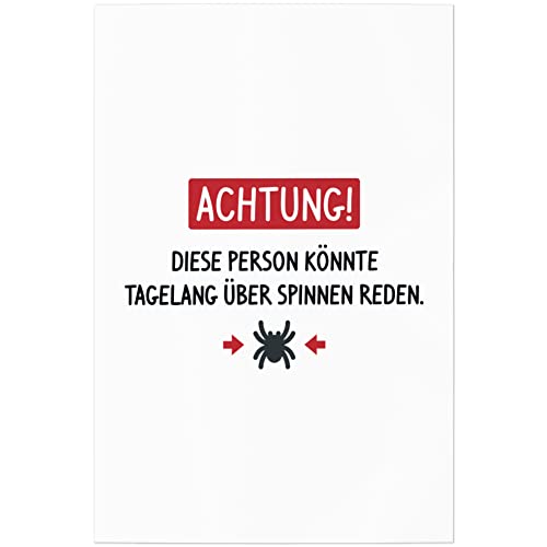 JUNIWORDS Poster, Achtung! Diese Person könnte tagelang über Spinnen reden, 40 x 60 cm (1005908) von JUNIWORDS