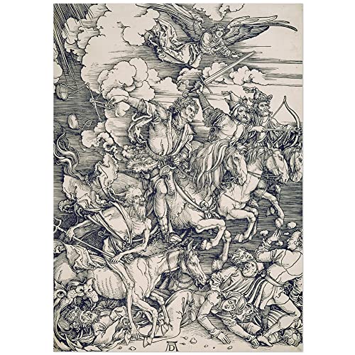 JUNIWORDS Poster, Albrecht Dürer, Die apokalyptischen Reiter, 90 x 64 cm (3000912) von JUNIWORDS