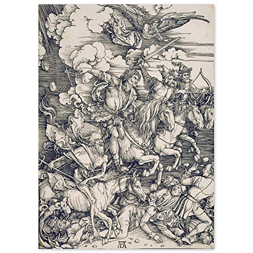 JUNIWORDS Poster, Albrecht Dürer, Die vier apokalyptischen Reiter, Apokalypse, 100 x 140 cm von JUNIWORDS