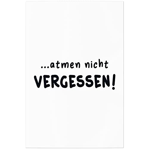 JUNIWORDS Poster, Atmen Nicht vergessen, 20 x 30 cm (1007266) von JUNIWORDS