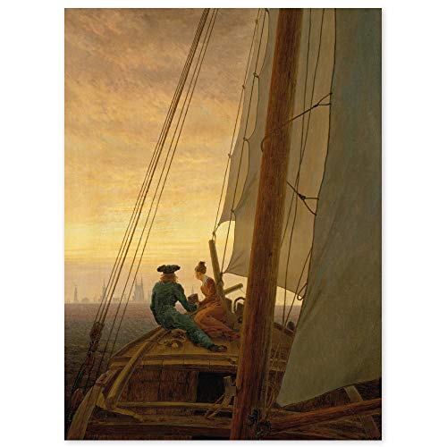 JUNIWORDS Poster, Caspar David Friedrich, Auf dem Segler, 40 x 53 cm von JUNIWORDS