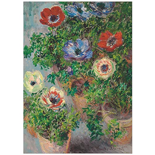 JUNIWORDS Poster, Claude Monet, Anemonen in Einer Vase, 30 x 21 cm (3001584) von JUNIWORDS