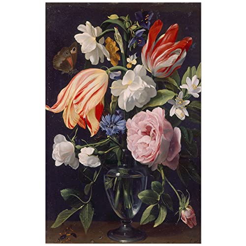 JUNIWORDS Poster, Daniel Seghers, Vase mit Blumen, 30 x 19 cm (3000050) von JUNIWORDS