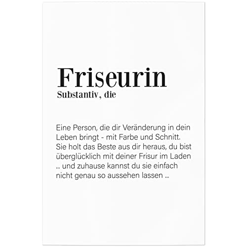 JUNIWORDS Poster, Definition Friseurin, 20 x 30 cm (1005187) von JUNIWORDS