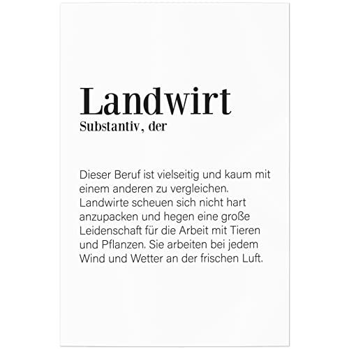 JUNIWORDS Poster, Definition Landwirt, 20 x 30 cm (1005212) von JUNIWORDS