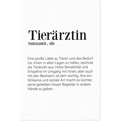 JUNIWORDS Poster, Definition Tierärztin, 20 x 30 cm (1005239) von JUNIWORDS