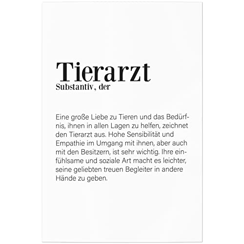 JUNIWORDS Poster, Definition Tierarzt, 40 x 60 cm (1005240) von JUNIWORDS
