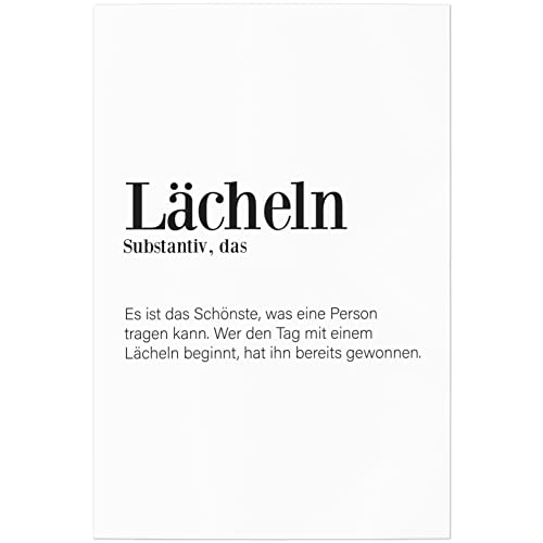JUNIWORDS Poster, Definition: Lächeln, 30 x 45 cm von JUNIWORDS