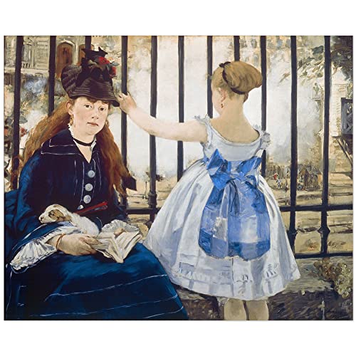 JUNIWORDS Poster, Édouard Manet, Frau und Mädchen am Gare St. Lazare, 24 x 30 cm (3000163) von JUNIWORDS