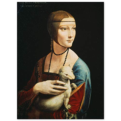 JUNIWORDS Poster, Leonardo da Vinci, Dame mit dem Hermelin, 60 x 81 cm von JUNIWORDS