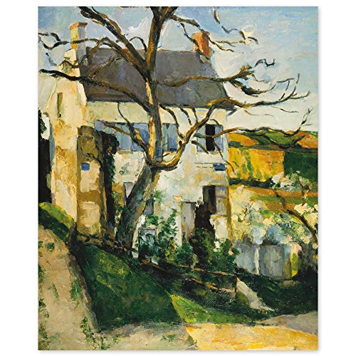 JUNIWORDS Poster, Paul Cézanne, Kahler Baum und Haus, 30 x 36,5 cm von JUNIWORDS