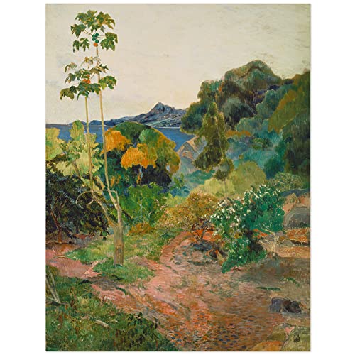 JUNIWORDS Poster, Paul Gauguin, Küstenlandschaft auf Martinique, Tropische Vegetation, 60 x 45 cm (3000109) von JUNIWORDS