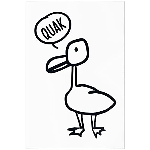 JUNIWORDS Poster, Quak Ente, 60 x 90 cm von JUNIWORDS