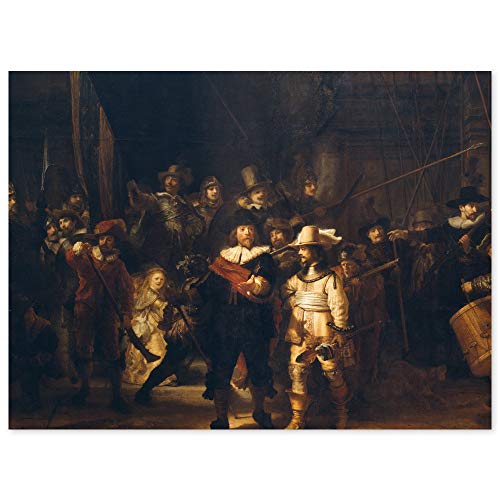 JUNIWORDS Poster, Rembrandt Harmenszoon van Rijn, Die Nachtwache, 80 x 60 cm von JUNIWORDS