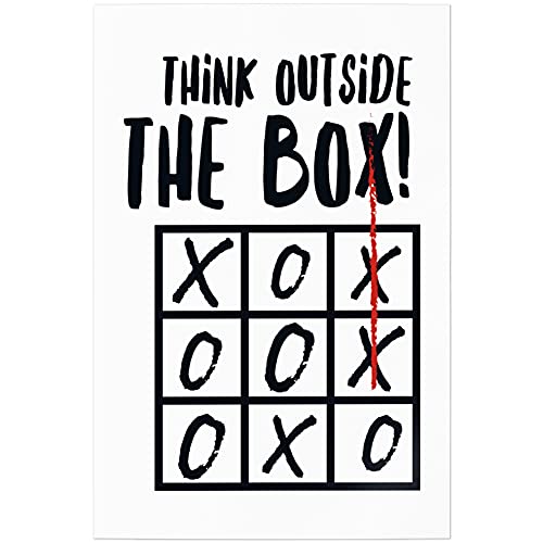 JUNIWORDS Poster, Think Outside The Box!, 20 x 30 cm von JUNIWORDS