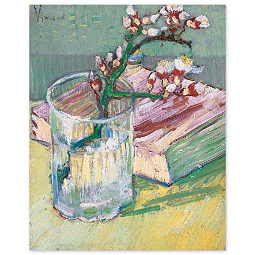 JUNIWORDS Poster, Vincent van Gogh, Stillleben mit blühendem Mandelzweig, 20 x 25 cm von JUNIWORDS