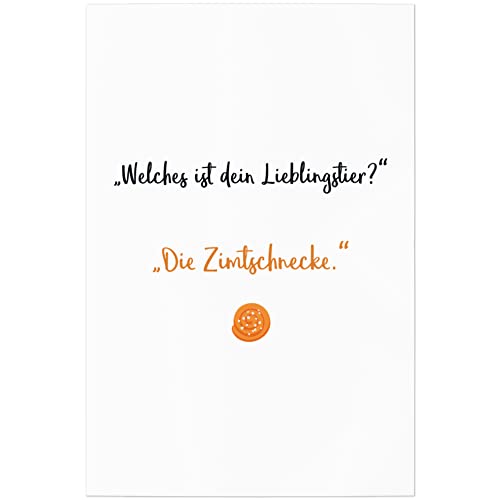 JUNIWORDS Poster, Welches ist Dein Lieblingstier? Die Zimtschnecke, 20 x 30 cm (1008803) von JUNIWORDS
