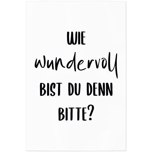 JUNIWORDS Poster, Wie wundervoll bist du denn Bitte, 20 x 30 cm (1007195) von JUNIWORDS