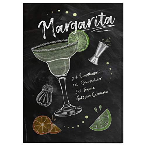 JUNIWORDS Poster mit/ohne Holzrahmen - Wähle ein Motiv - Cocktail Margarita - Wähle eine Größe - 21 x 30 cm (S) ohne Rahmen von JUNIWORDS