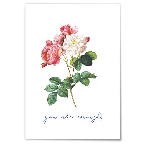 JUNIWORDS Poster mit/ohne Holzrahmen - Wähle ein Motiv - You are enough - Wähle eine Größe - 21 x 30 cm (S) ohne Rahmen von JUNIWORDS