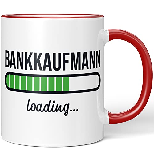 JUNIWORDS Tasse, Bankkaufmann loading, Rot (6188090) von JUNIWORDS