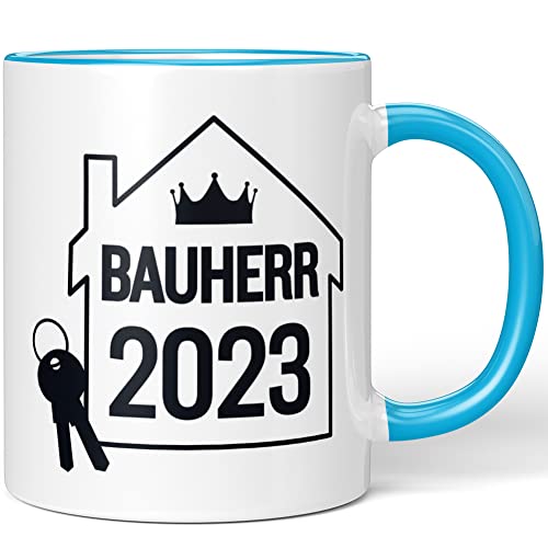 JUNIWORDS Tasse, BAUHERR 2023, Blau (1008541) von JUNIWORDS