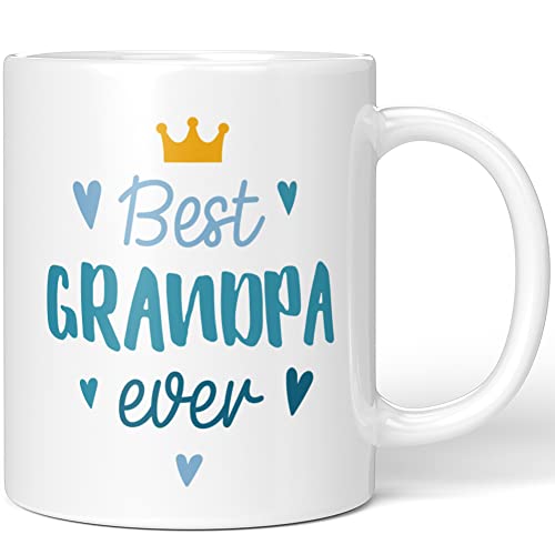 JUNIWORDS Tasse, Best GRANDPA ever, Wähle Farbe, Weiß von JUNIWORDS