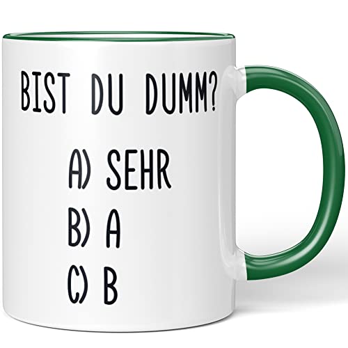 JUNIWORDS Tasse, Bist du dumm? A Sehr B A C B, Wähle Farbe, Grün JUNIWORDS Tasse, Bist du dumm? A Sehr B A C B, Wähle Farbe, Grün von JUNIWORDS