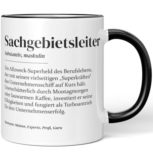JUNIWORDS Tasse, Definition Sachgebietsleiter, Schwarz (7231454) von JUNIWORDS