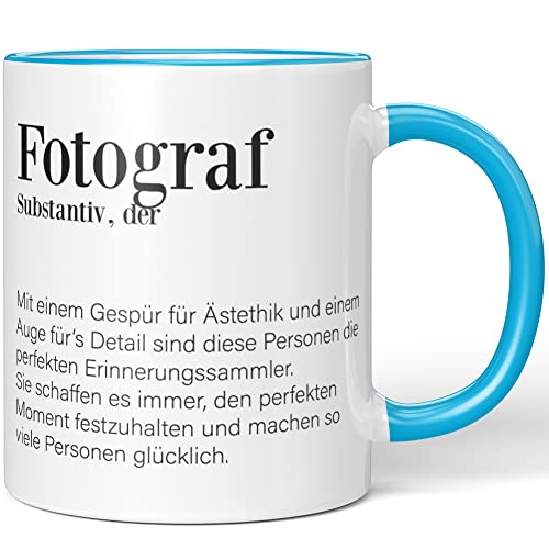 JUNIWORDS Tasse, Definition: Fotograf, Wähle Farbe, Blau von JUNIWORDS