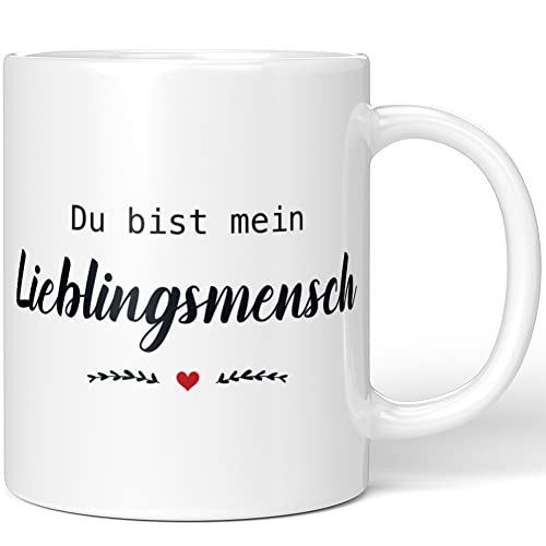 JUNIWORDS Tasse, Du bist mein Lieblingsmensch, Weiß (1008242) von JUNIWORDS