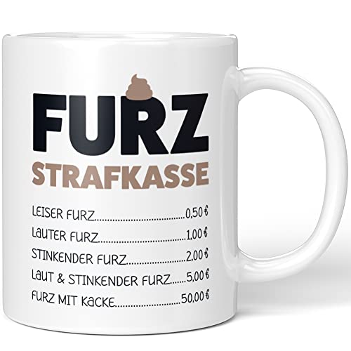 JUNIWORDS Tasse, Furz Strafkasse, Weiß (1008755) von JUNIWORDS