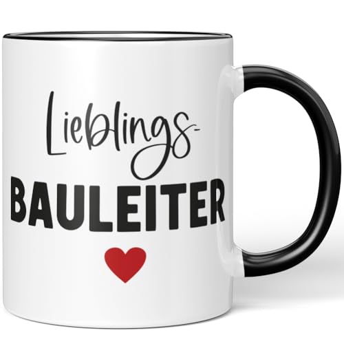 JUNIWORDS Tasse, Lieblings-Bauleiter, Schwarz (7740715) von JUNIWORDS