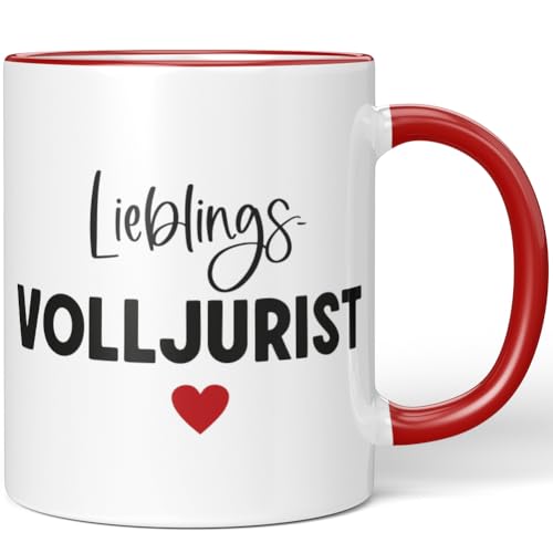 JUNIWORDS Tasse, Lieblings-Volljurist, Rot (7773756) von JUNIWORDS